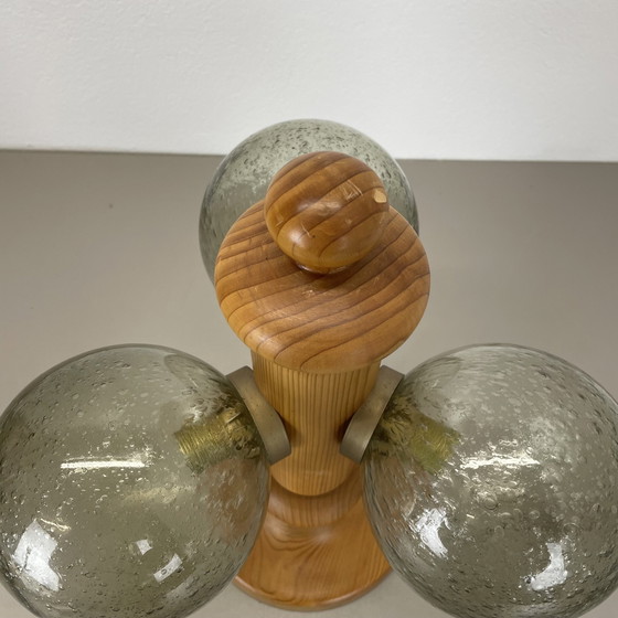 Image 1 of Lámpara de mesa grande de madera de pino orgánica y escultural de Temde Lights, Alemania, década de 1970