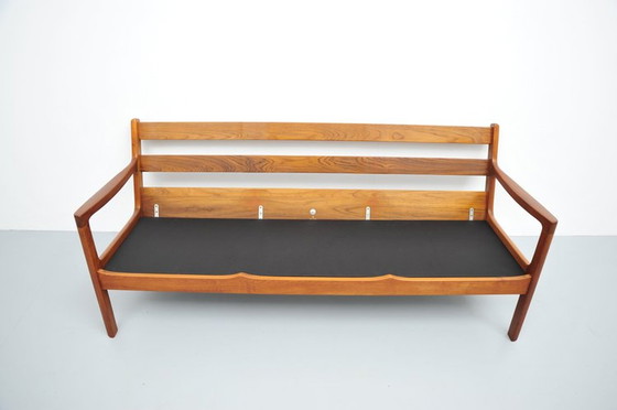 Image 1 of Ole Wanscher Senator Sofa In Teak And Leather 1950s