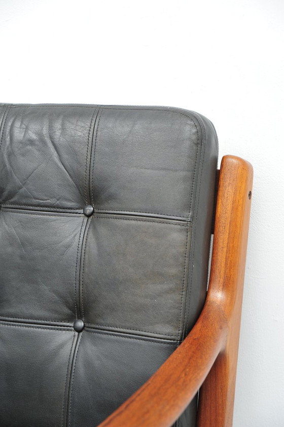 Image 1 of Ole Wanscher Senator Sofa In Teak And Leather 1950s