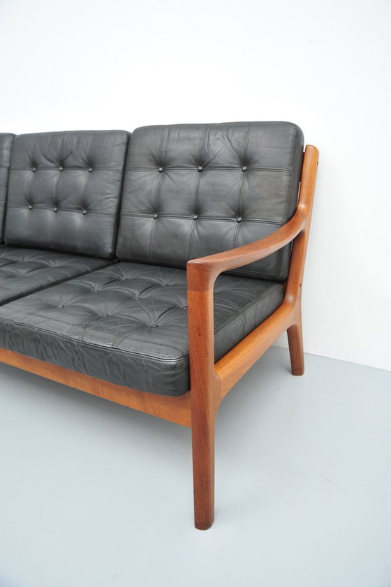 Image 1 of Ole Wanscher Senator Sofa In Teak And Leather 1950s