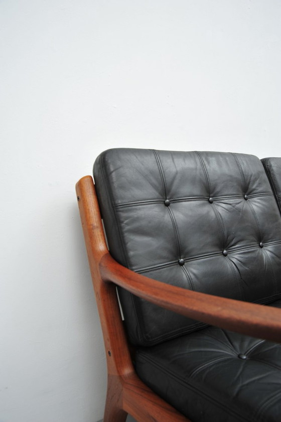 Image 1 of Ole Wanscher Senator Sofa In Teak And Leather 1950s