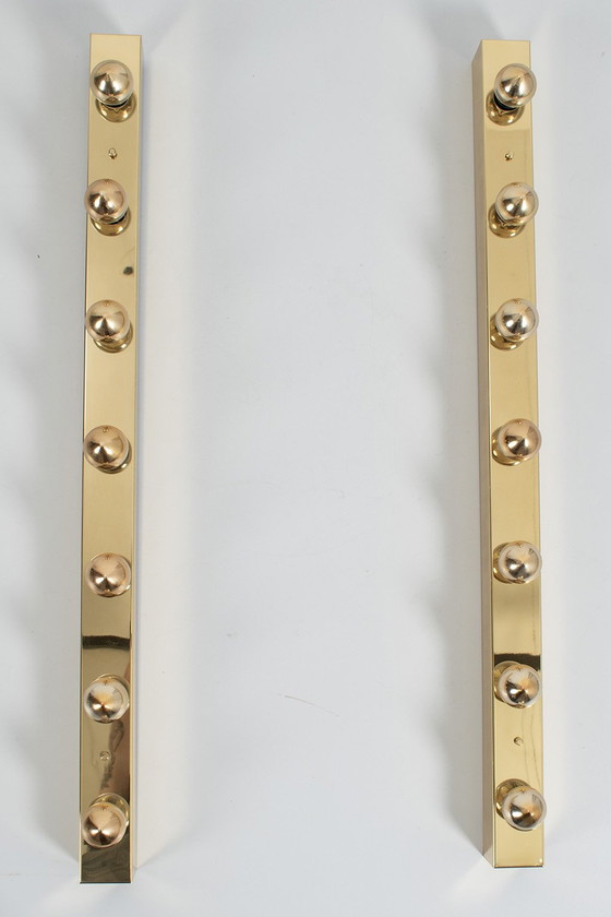 Image 1 of Set di 2 lampade da parete in ottone
