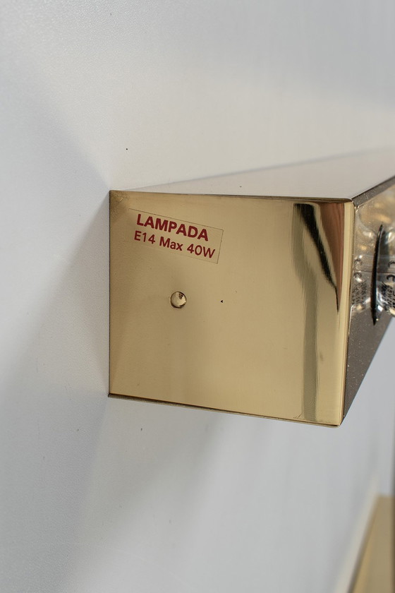 Image 1 of Set di 2 lampade da parete in ottone