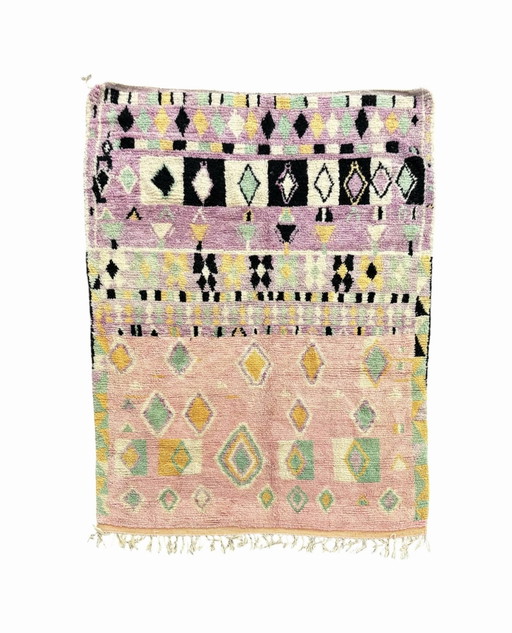 Moroccan Pink Boujad Wool Rug 