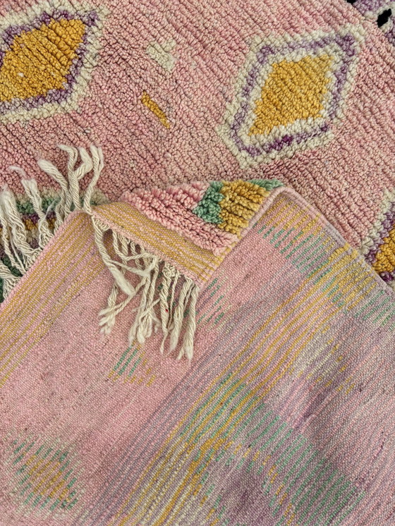 Image 1 of Moroccan Pink Boujad Wool Rug 