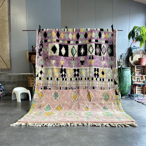 Moroccan Pink Boujad Wool Rug 