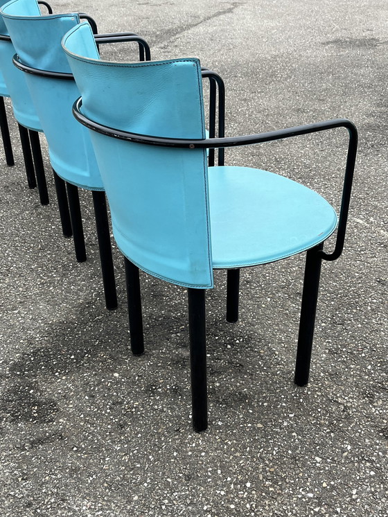 Image 1 of 4 sillas de comedor posmodernas, Enrico Pellizzoni, Italia