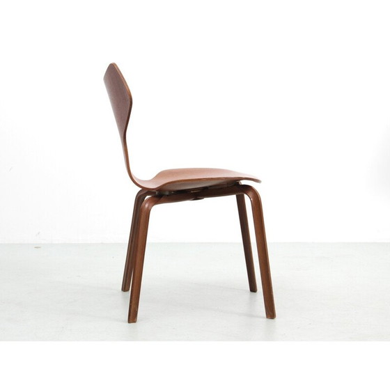 Image 1 of Vintage teak "grand prix" chairs by Arne Jacobsen, Denmark 1972