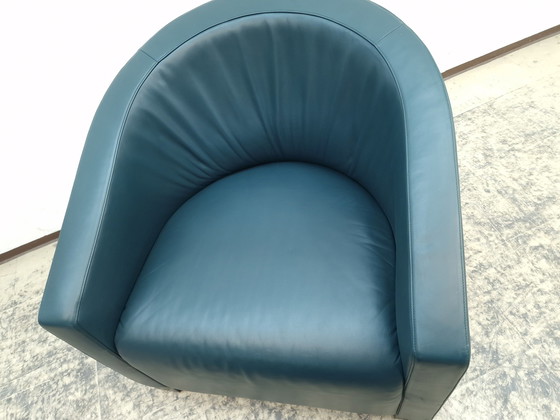 Image 1 of De Sede Armchair With Stool Green Designer Armchair Chair