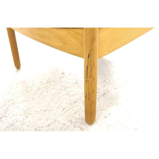 Image 1 of Pair of vintage oak and leather armchairs, Sweden 1960s