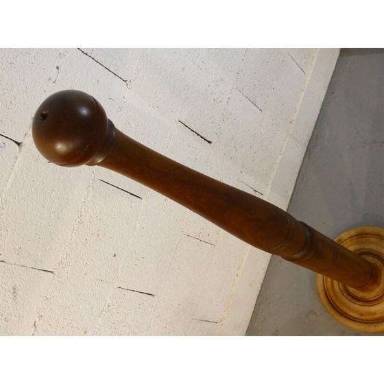 Image 1 of Vintage Brutalist coat rack in mahogany and solid oak, 1950