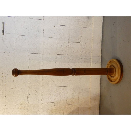 Vintage Brutalist coat rack in mahogany and solid oak, 1950
