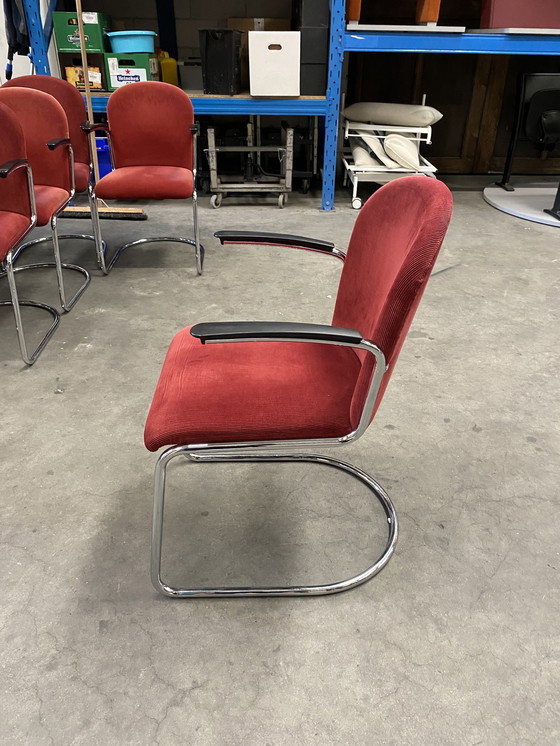 Image 1 of 31x Gebr van der Stroom Ddutch Originals model Gispen R413 chairs