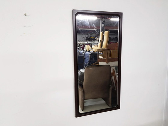 Image 1 of Grand miroir en plastique brun du Mid Century, années 1970