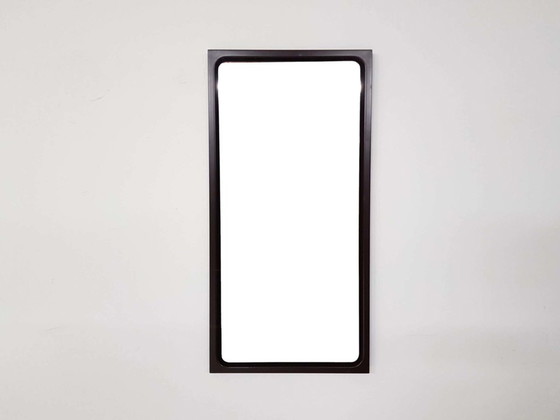 Image 1 of Large mid-century brown plastic mirror, 1970's