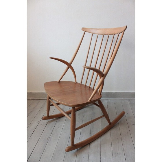 Image 1 of Vintage rocking chair by Illum Wikkelsø for Niels Eilersen, Denmark 1958