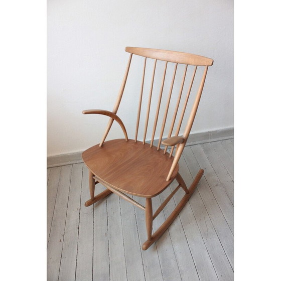 Image 1 of Vintage rocking chair by Illum Wikkelsø for Niels Eilersen, Denmark 1958
