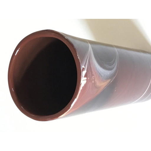 Jarrón vintage de pasta de vidrio con volutas de Maure Veil, 1960