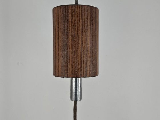 Image 1 of Scandinavian Style Chandelier In Metal And Pleated Paper From The 70S