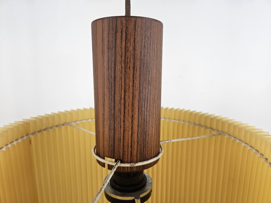 Image 1 of Scandinavian Style Chandelier In Metal And Pleated Paper From The 70S