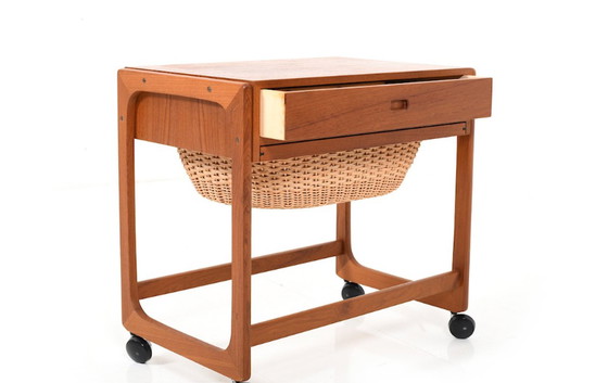 Image 1 of Danish Teak Sewing Table, 1960s