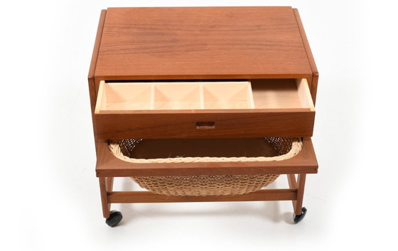 Image 1 of Danish Teak Sewing Table, 1960s