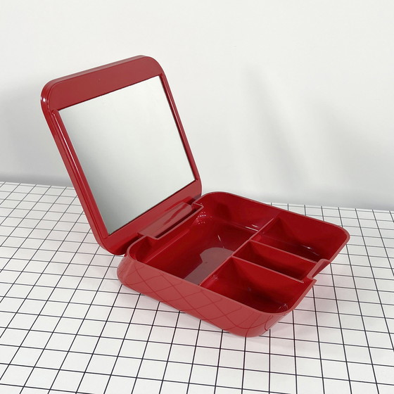 Image 1 of Red Vanity Box By Makio Hasuike For Gedy, 1970S