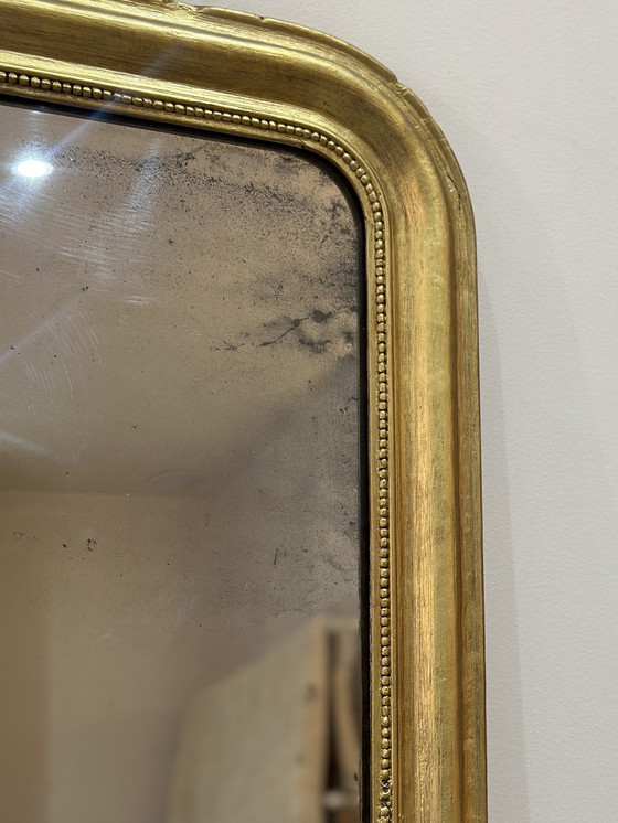 Image 1 of Louis Philippe Antique Gilded French Mirror 19E