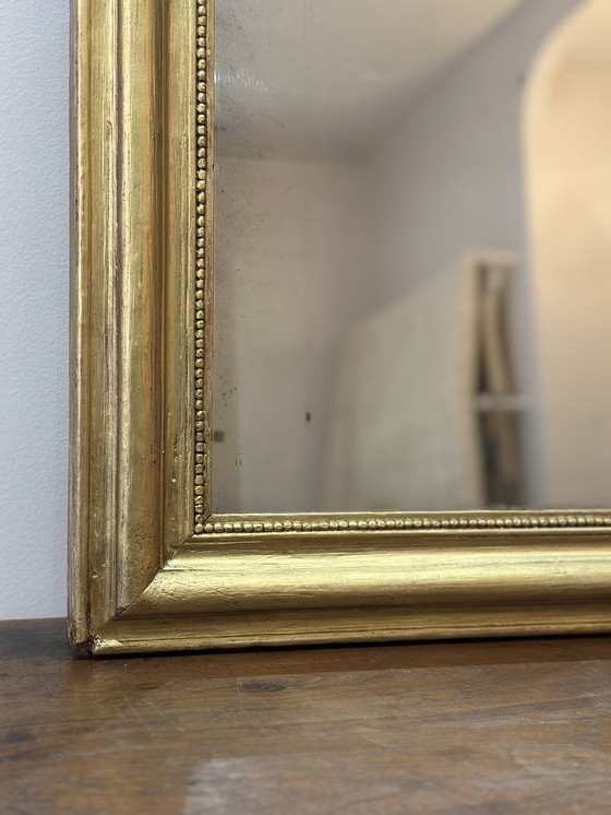 Image 1 of Louis Philippe Antique Gilded French Mirror 19E