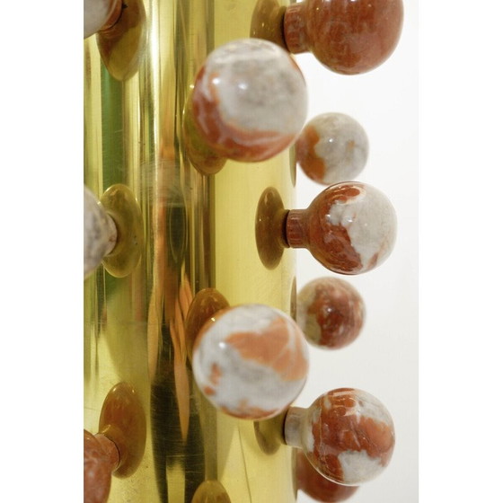 Image 1 of Vintage marble and brass table lamp, Italy