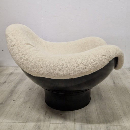 Chaise longue Rodica de l'ère spatiale par Mario Bruno pour le confort, Italie 1960S