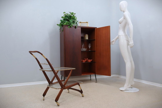 Image 1 of Mid Century Teak Bar Cabinet 1950S