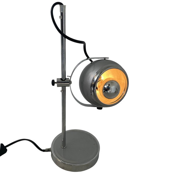 Image 1 of Leitmotiv lamp with eyeball shade - gray chrome