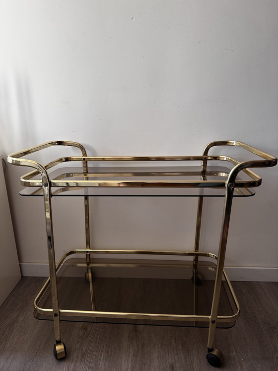 Image 1 of Hollywood Regency Serving Cart