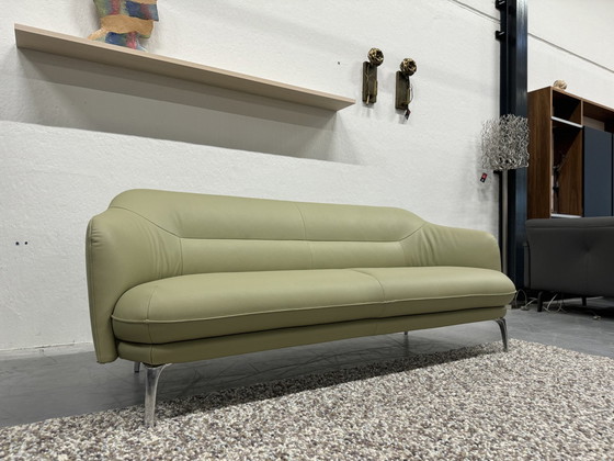 Image 1 of Leolux Lindo Sofa 3 Seater Senso Wasabi Leather