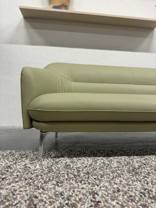 Leolux Lindo Sofa 3 Seater Senso Wasabi Leather