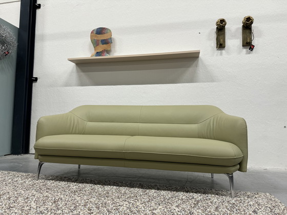 Image 1 of Leolux Lindo Sofa 3 Seater Senso Wasabi Leather