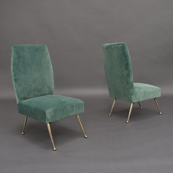 Image 1 of 2x Gigi Radice for Minotti trendy elegant pair of side chairs