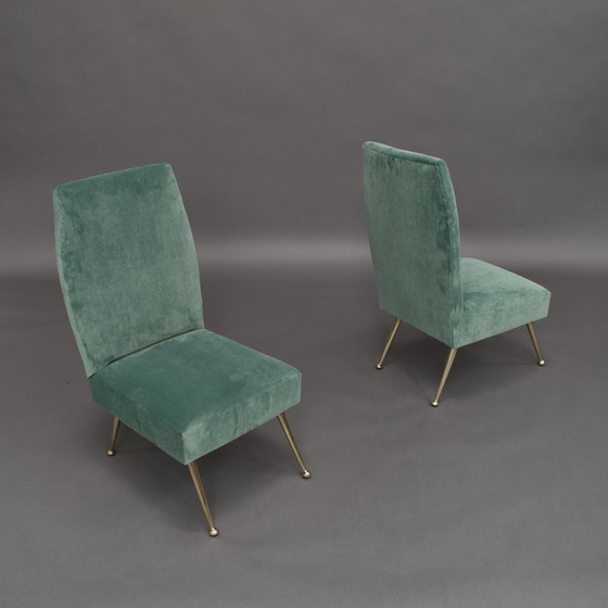 Image 1 of 2x Gigi Radice for Minotti trendy elegant pair of side chairs