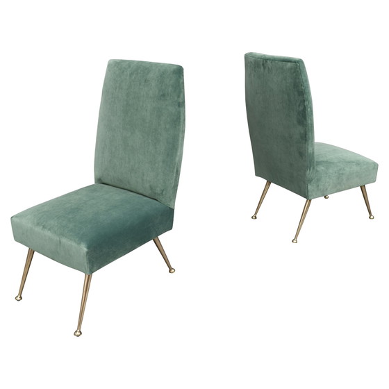 Image 1 of 2x Gigi Radice for Minotti trendy elegant pair of side chairs