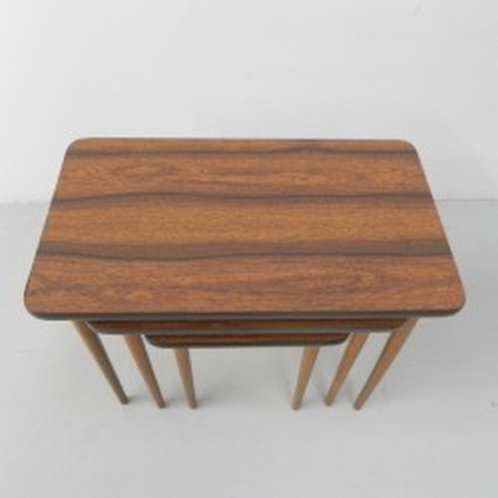Image 1 of 3x Vintage side tables, nesting tables mimiset - 1960s