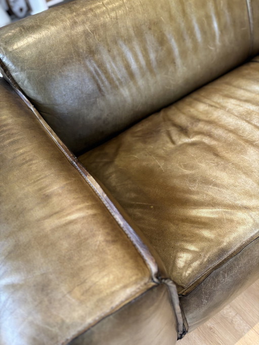 Industrial Leather Sofa