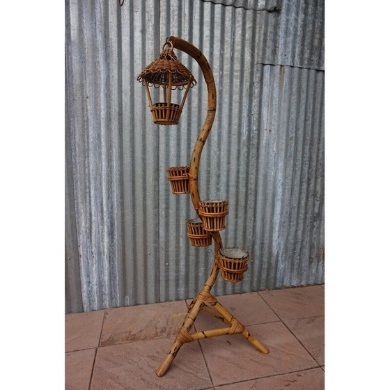 Image 1 of Vintage bamboo plant stand from Rohe Noordwolde, 1960