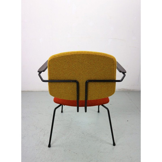 Image 1 of Pair of vintage model 5003 armchairs in steel and wool by Rudolf Wolf for Elsrijk, Netherlands 1950