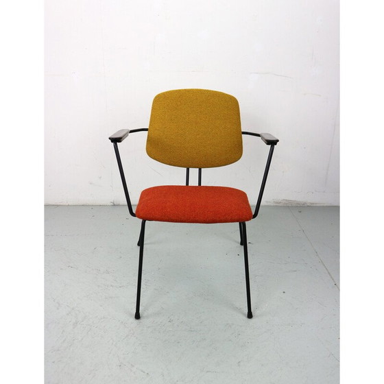 Image 1 of Pair of vintage model 5003 armchairs in steel and wool by Rudolf Wolf for Elsrijk, Netherlands 1950
