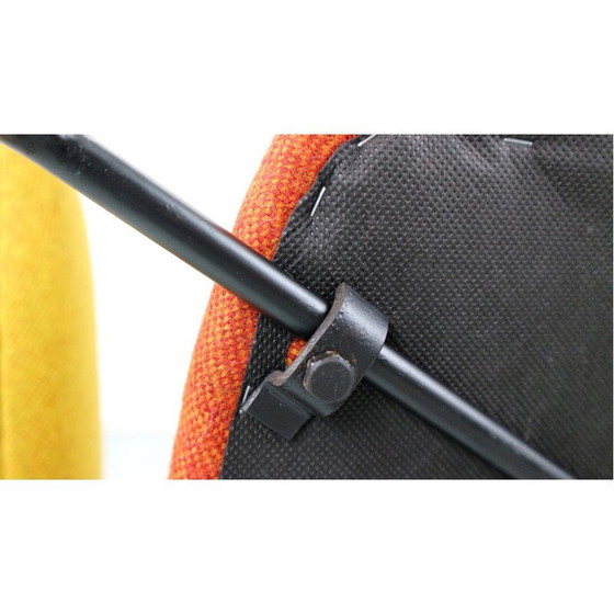 Image 1 of Pair of vintage model 5003 armchairs in steel and wool by Rudolf Wolf for Elsrijk, Netherlands 1950