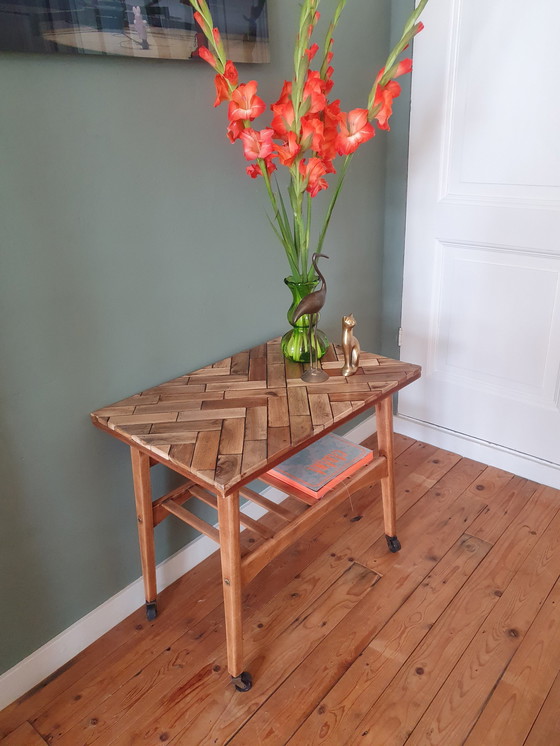 Image 1 of Vintage Trolley Bar Cart In Elegant Danish Style!