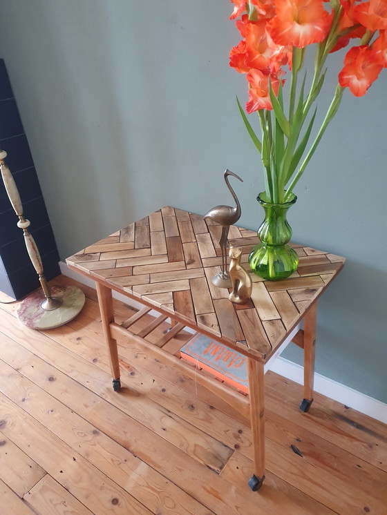 Image 1 of Vintage Trolley Bar Cart In Elegant Danish Style!