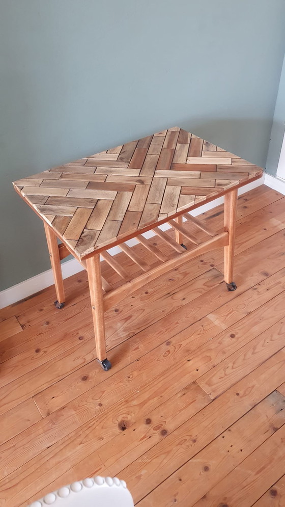 Image 1 of Vintage Trolley Bar Cart In Elegant Danish Style!