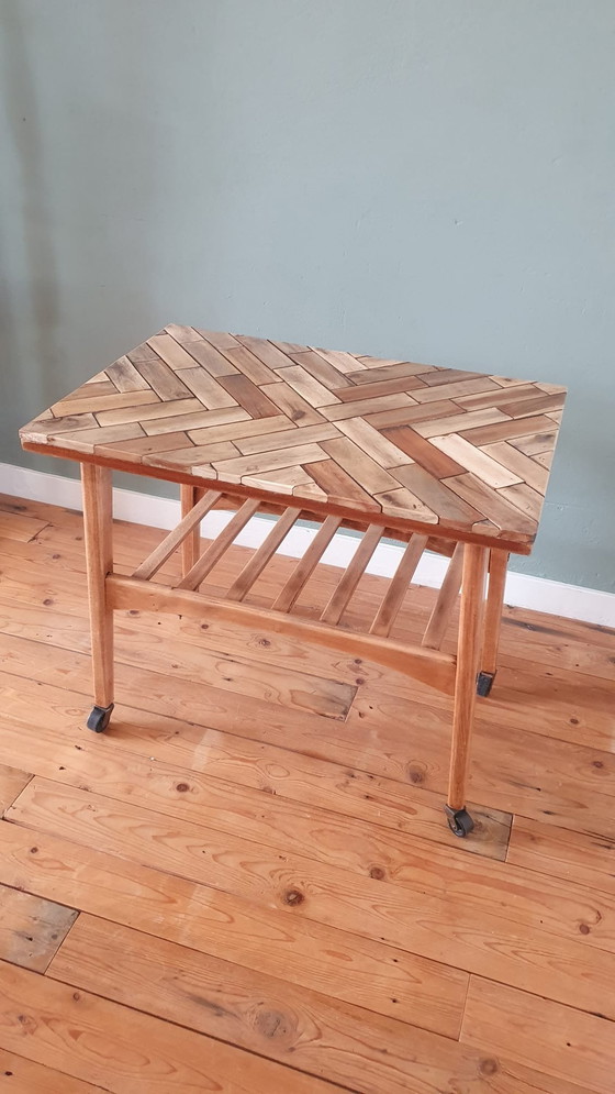 Image 1 of Vintage Trolley Bar Cart In Elegant Danish Style!